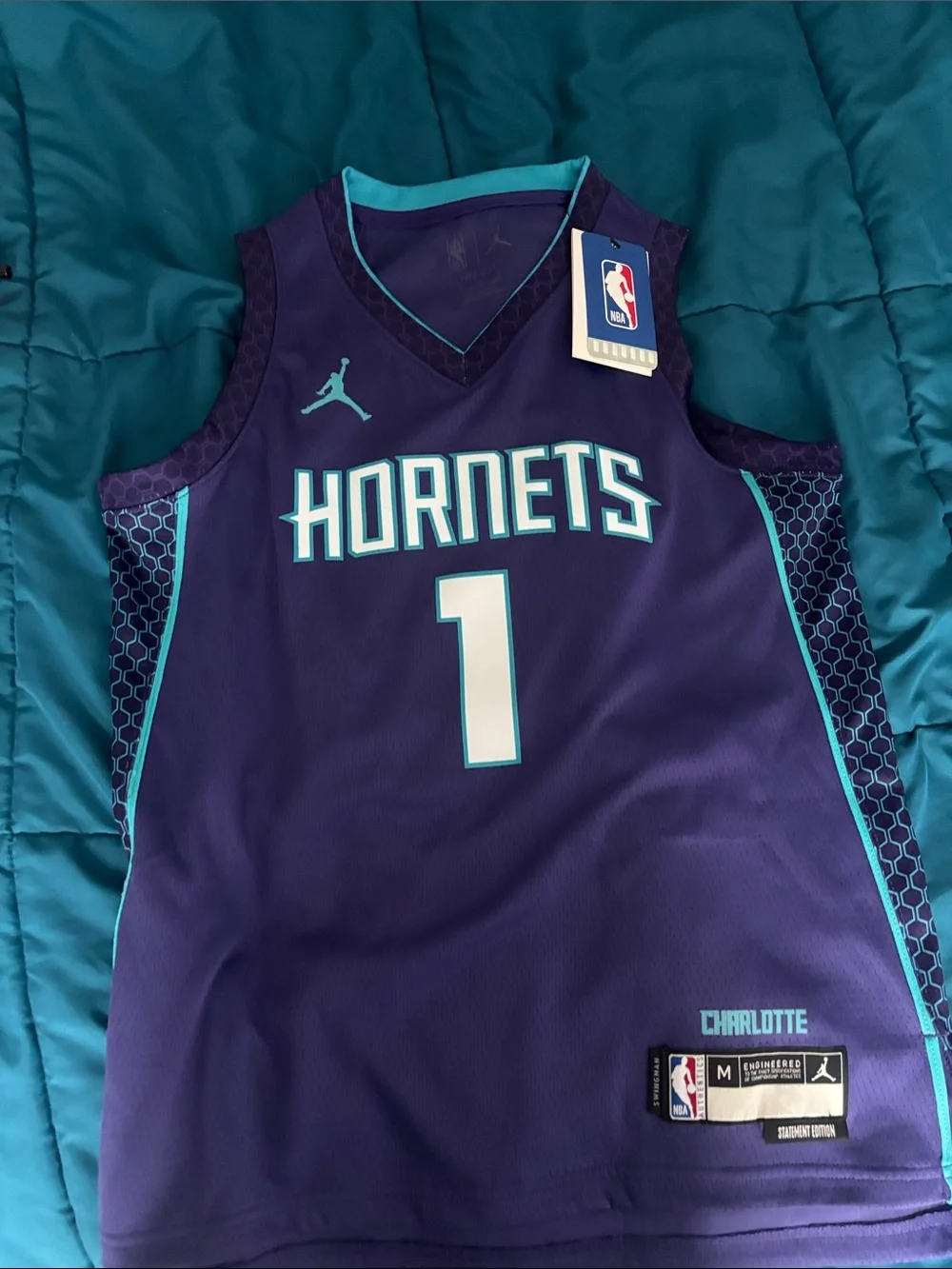 NBA Purple Jersey with Teal Trim